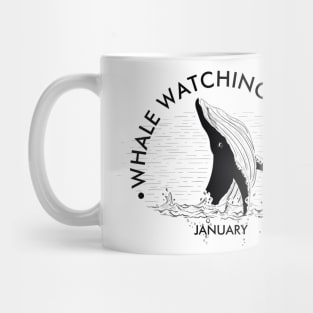 Whale Watching Month, humpback whale breaching Mug